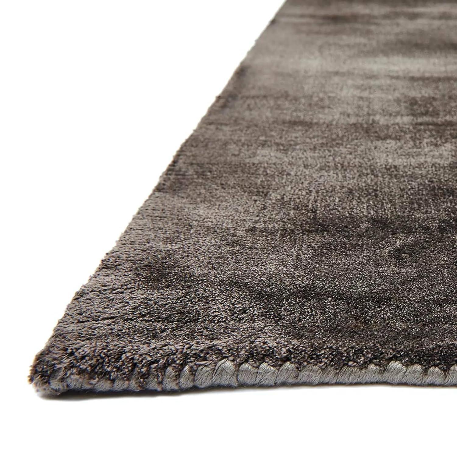 Brown Moonlit Weave Viscose Silk Hand-Tufted Rug