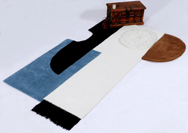 MultiColor Premium Handmade Woolen Irregular Rug