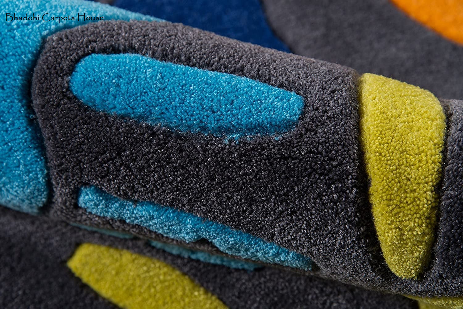 Charcoal Hand Spots Kids Carpet & Rug