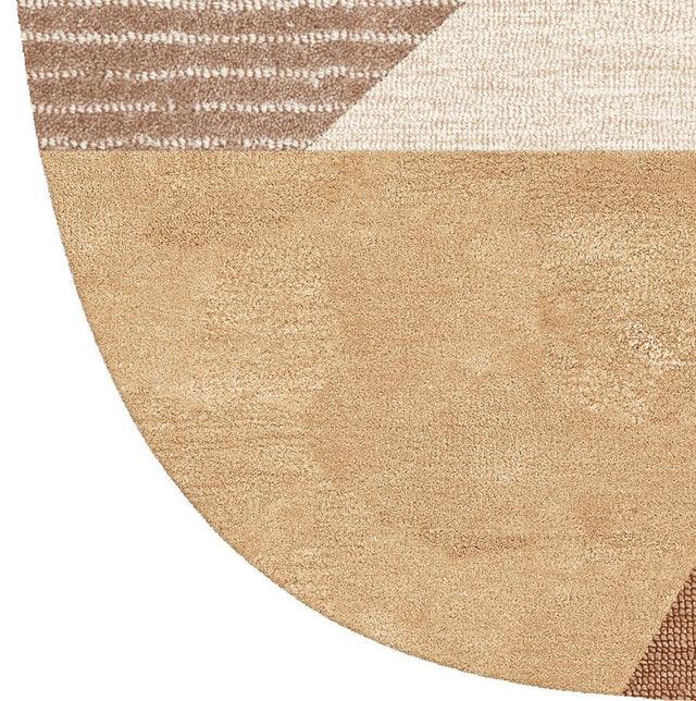 Classic Beige & Rust Irregular Rug