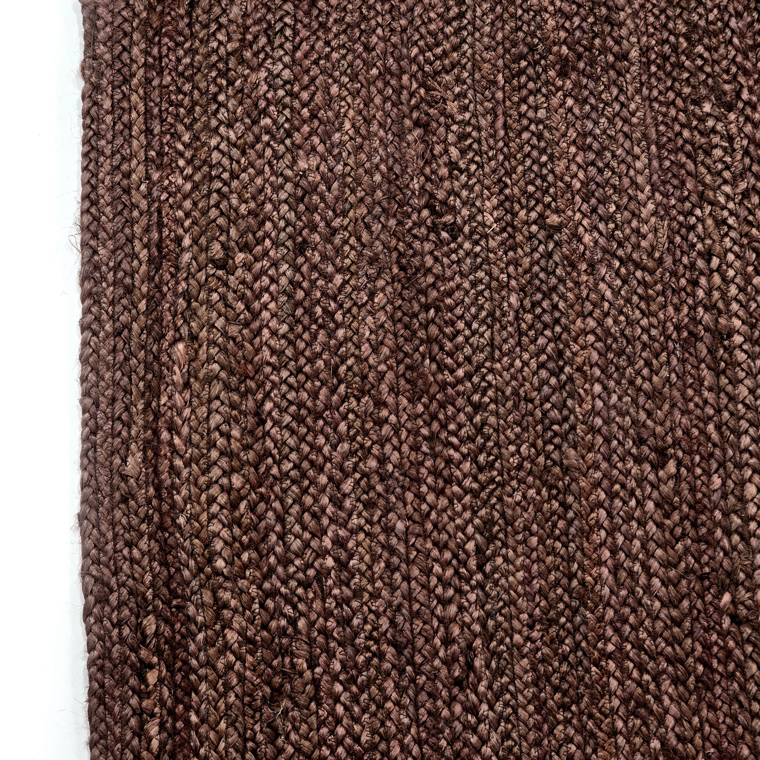 Coffee Color Handmade Braided Jute Carpet