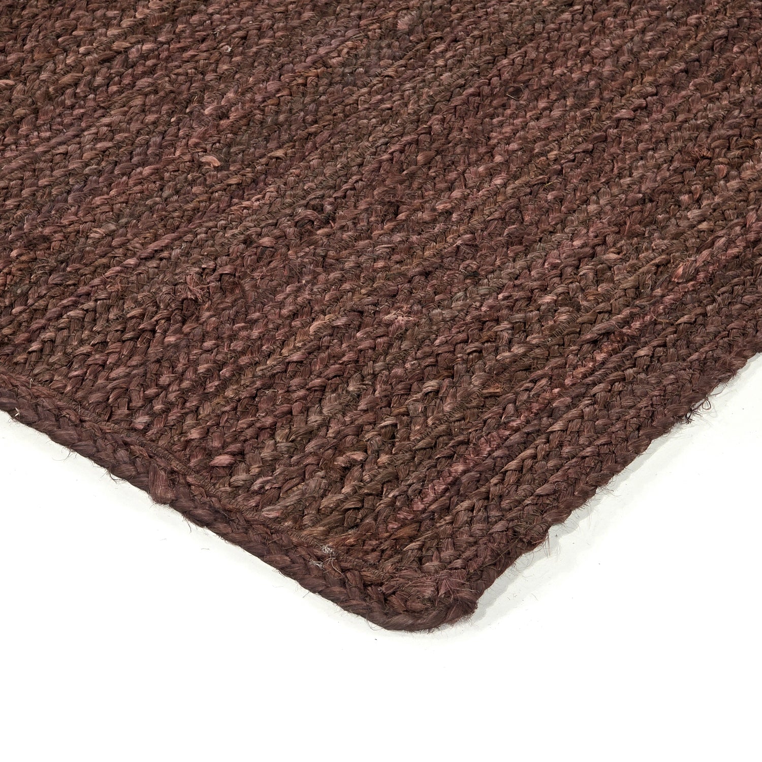 Coffee Color Handmade Braided Jute Carpet