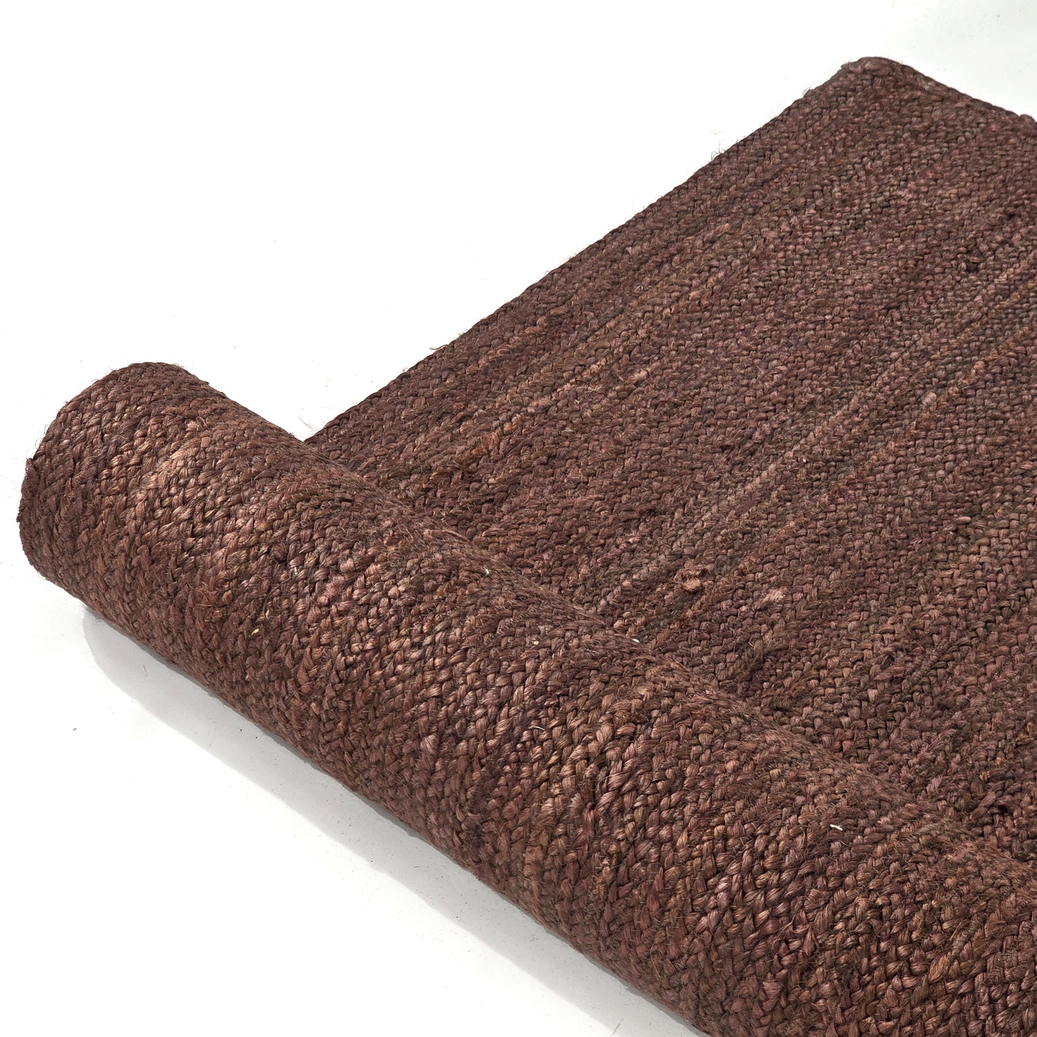 Coffee Color Handmade Braided Jute Carpet