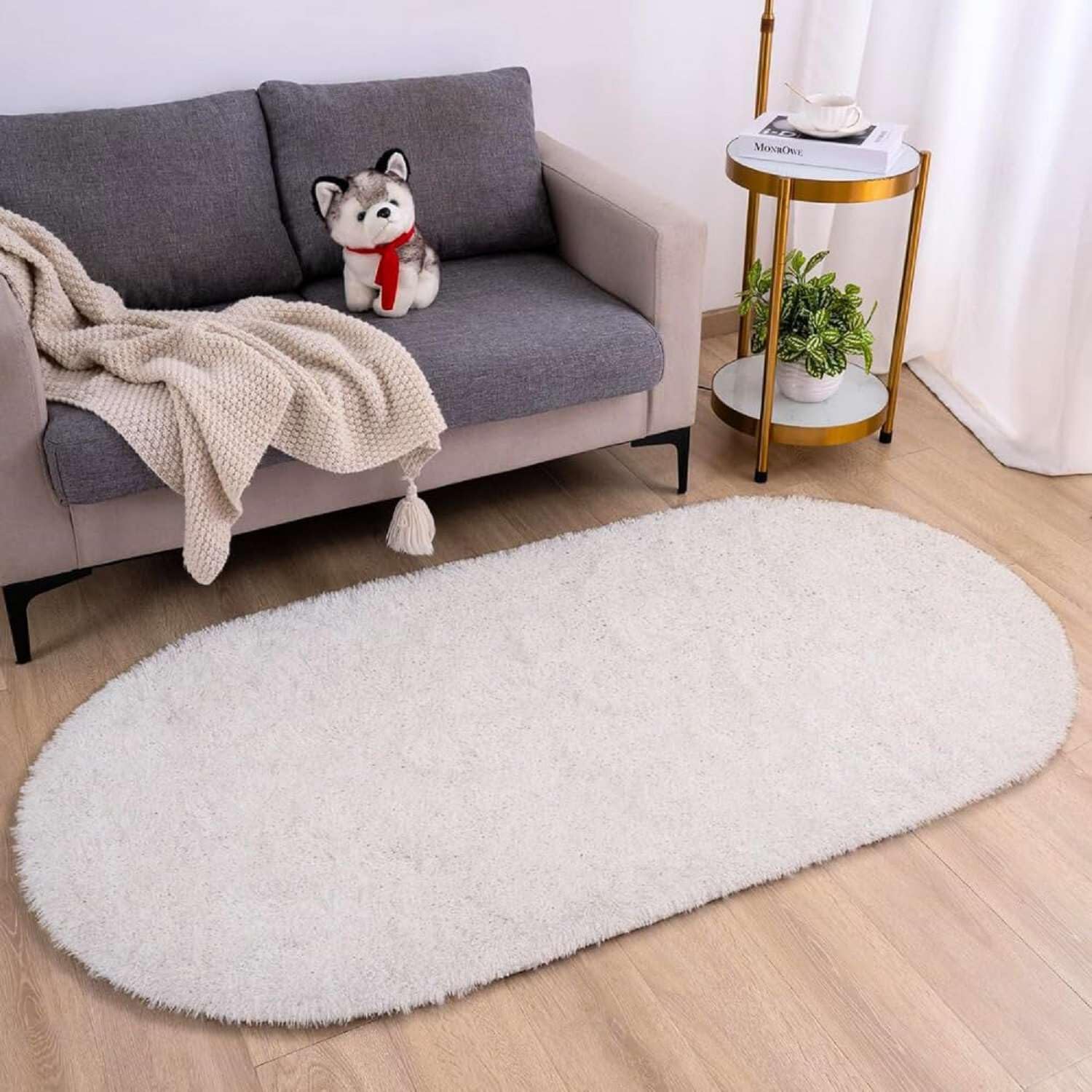 Cozy Aura Oval Shaggy Carpet and Rug