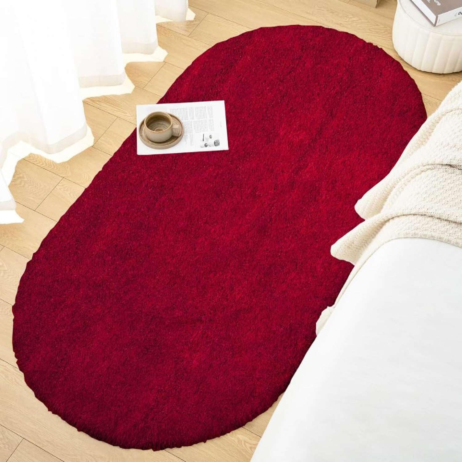 Cozy Glow Oval Shaggy Carpet and Rug