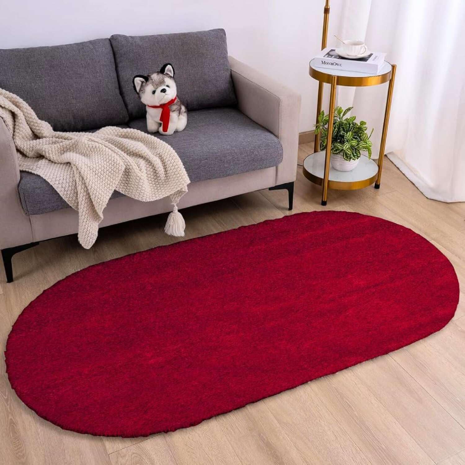 Cozy Glow Oval Shaggy Carpet and Rug