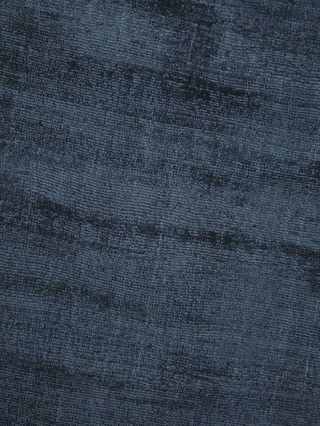 Teal Torquoise Viscose Silk Round Area Rug