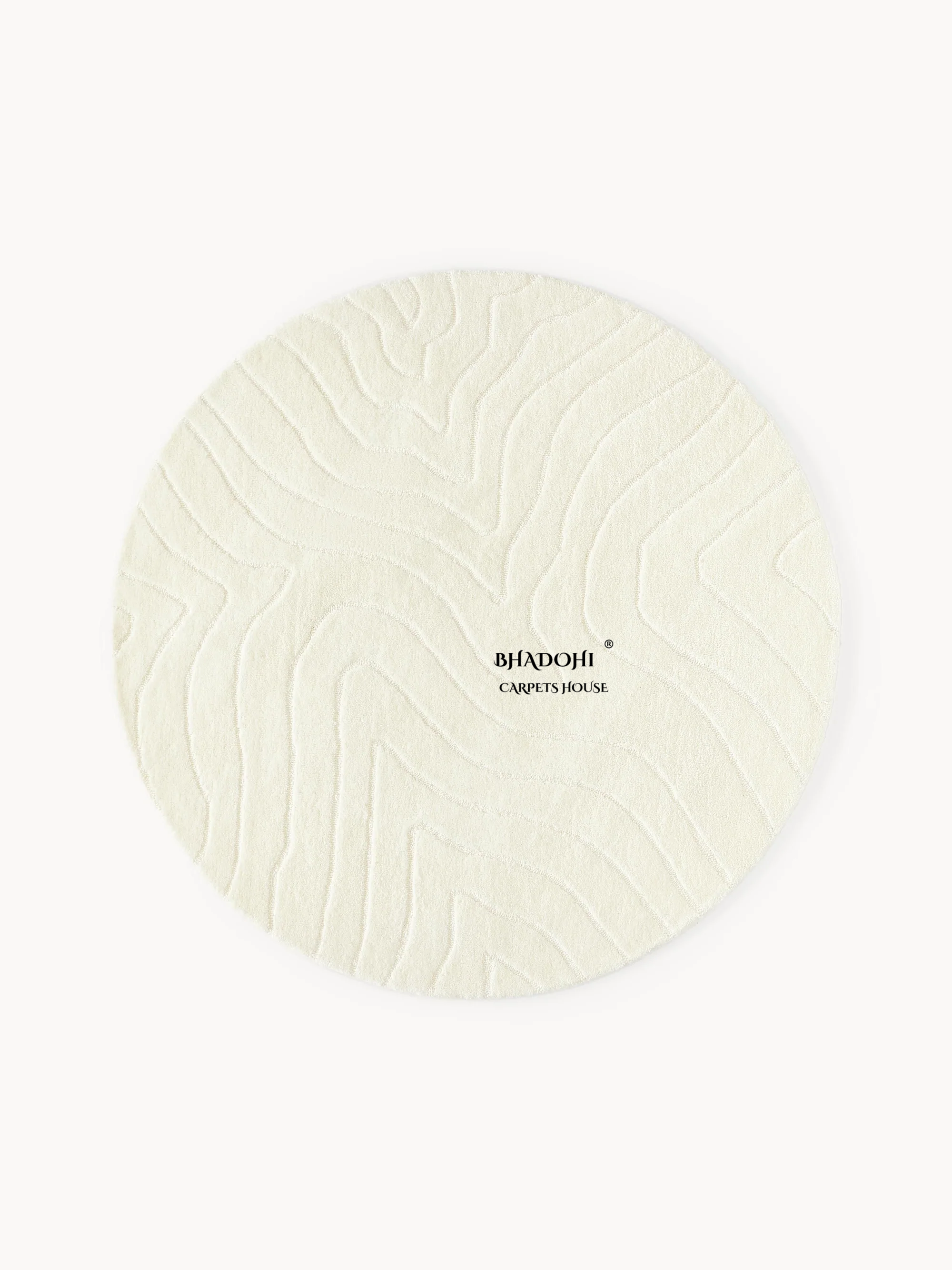 White Hand Tufted Round Rug – Premium Carpet for Modern Homes