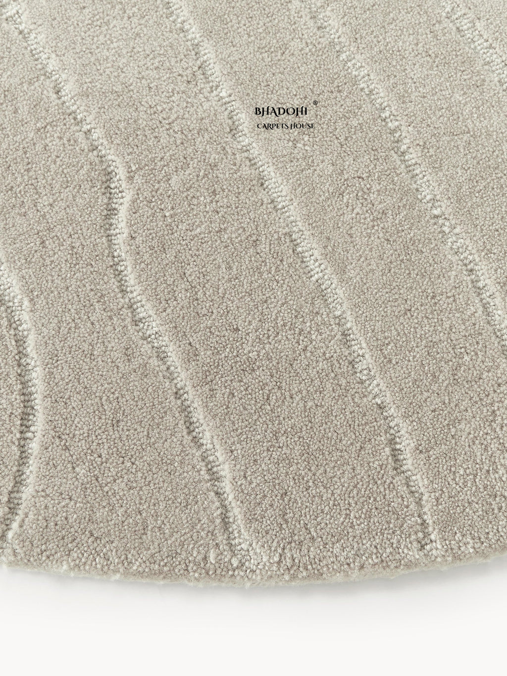 Beige Hand Tufted Round Rug – Premium Carpet for Modern Homes