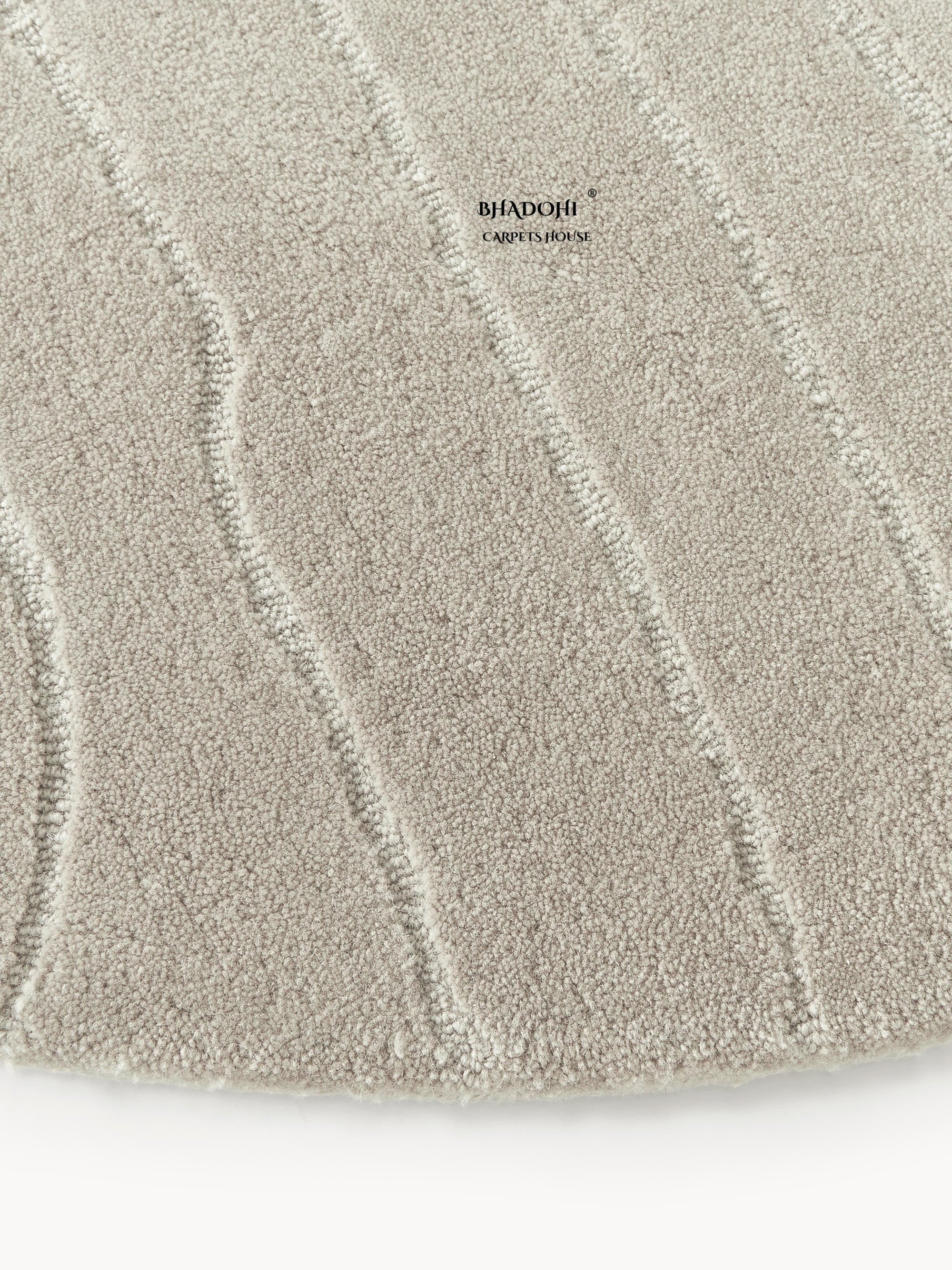Beige Hand Tufted Round Rug – Premium Carpet for Modern Homes