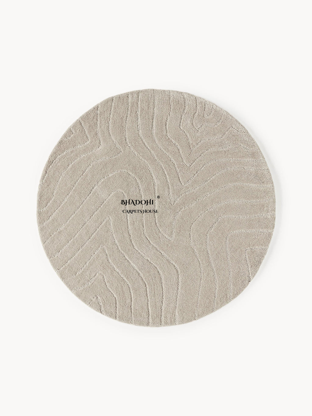 Beige Hand Tufted Round Rug – Premium Carpet for Modern Homes