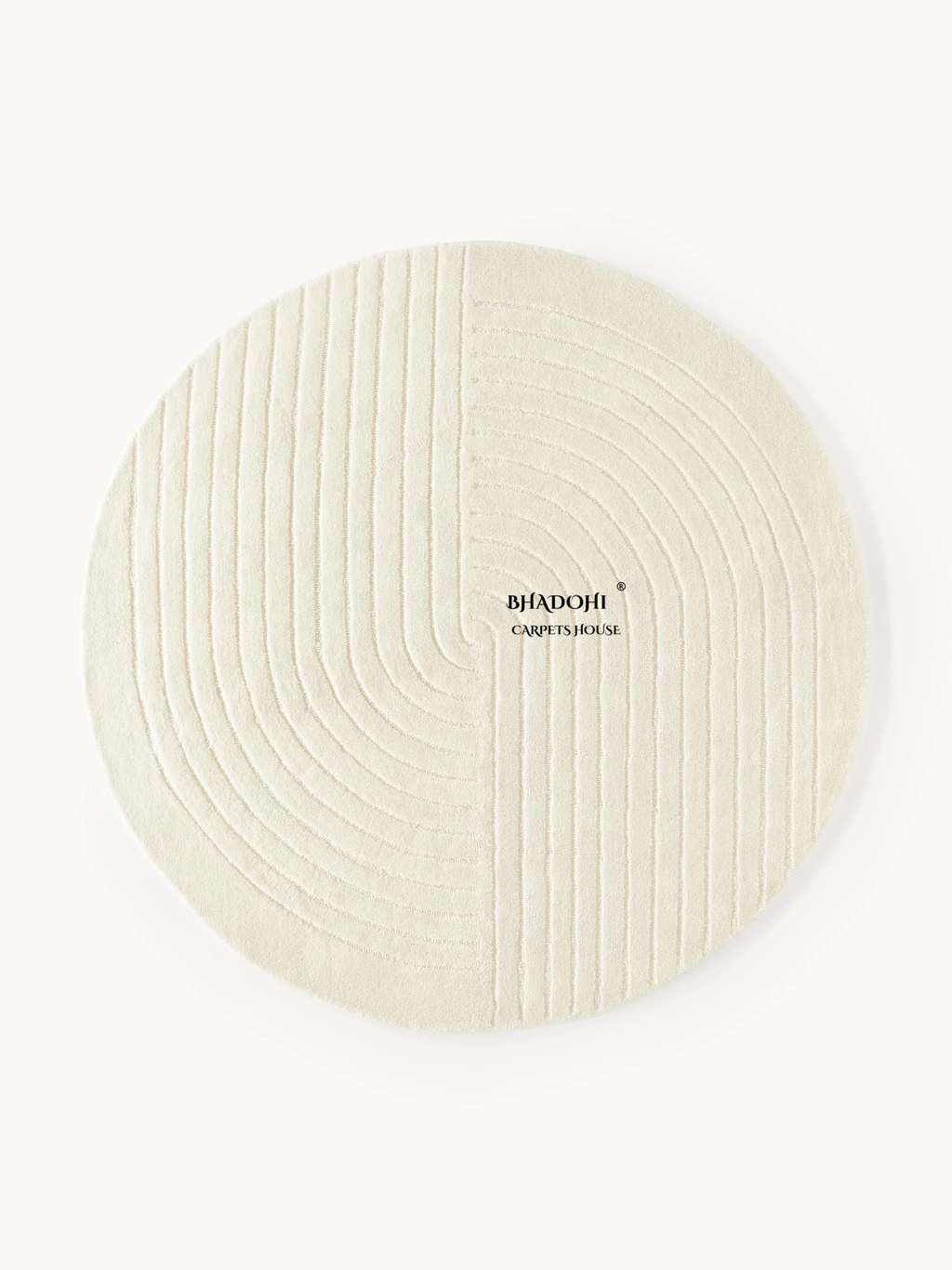White Hand Tufted Round Rug – Premium Carpet for Modern Homes