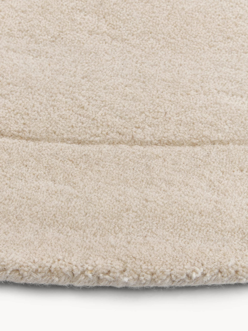 Ivory Color Hand-Tufted Irregular Rug