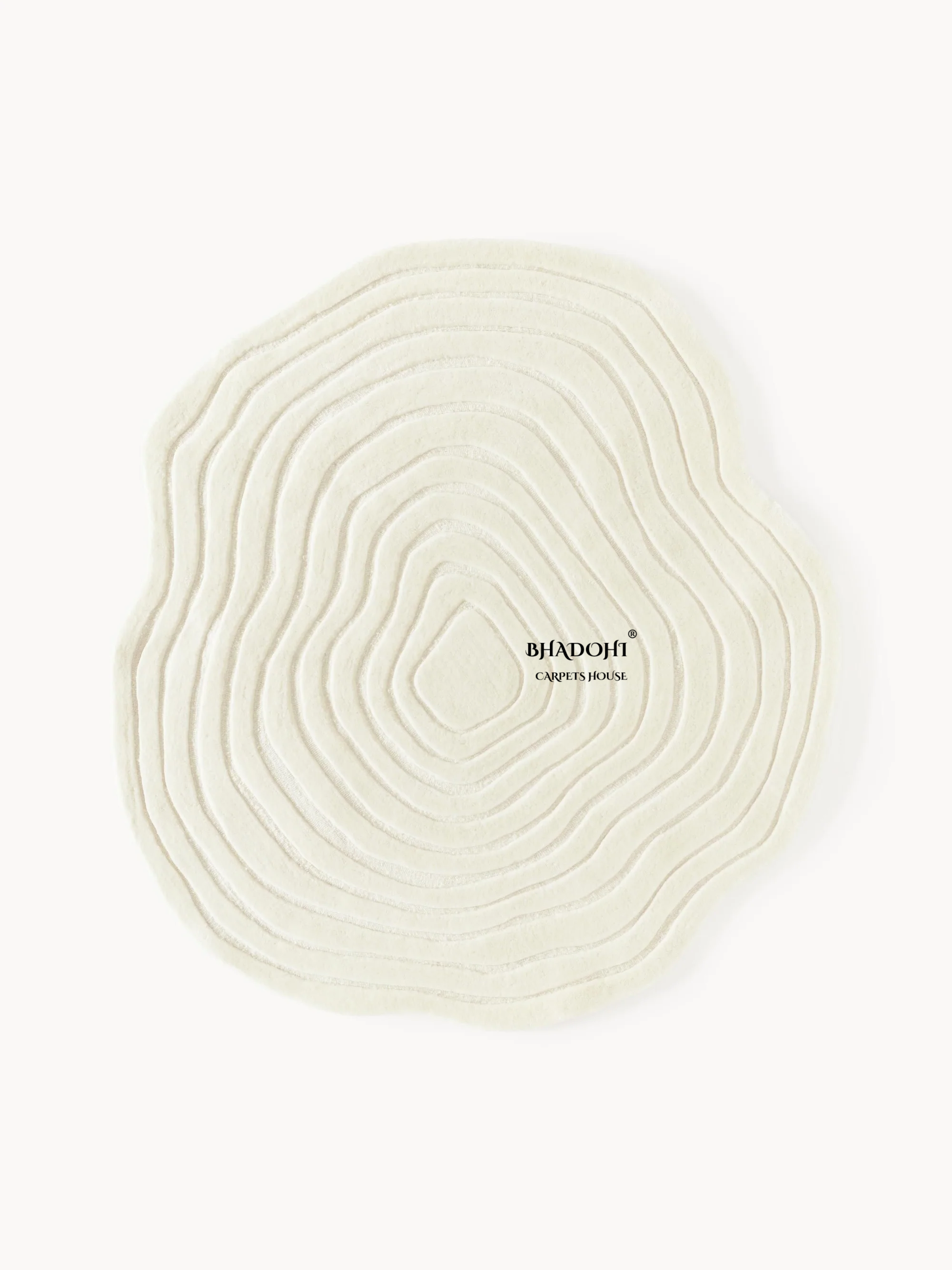 Ivory Hand Tufted Round Rug – Premium Carpet for Modern Homes