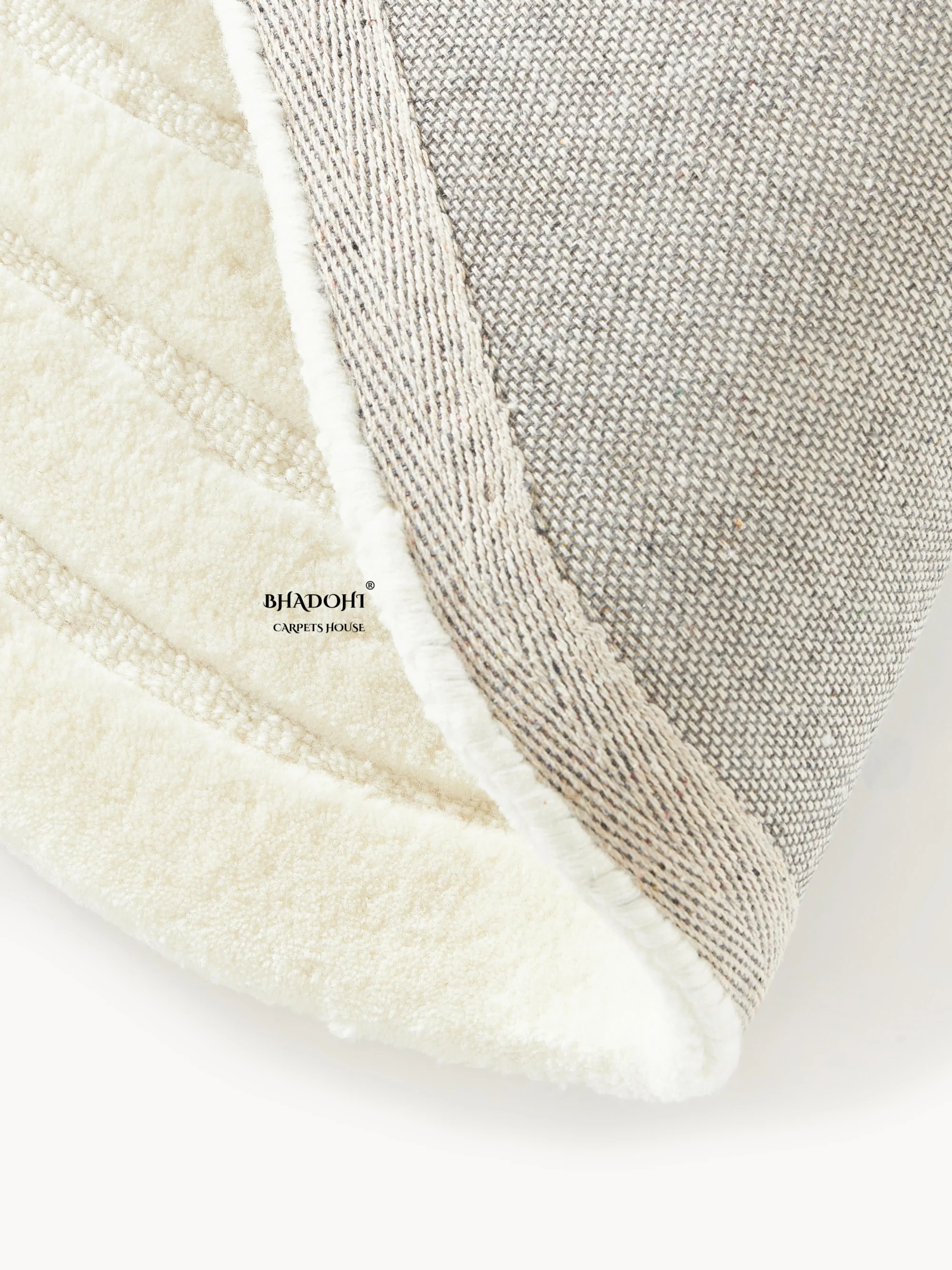 Ivory Hand Tufted Round Rug – Premium Carpet for Modern Homes