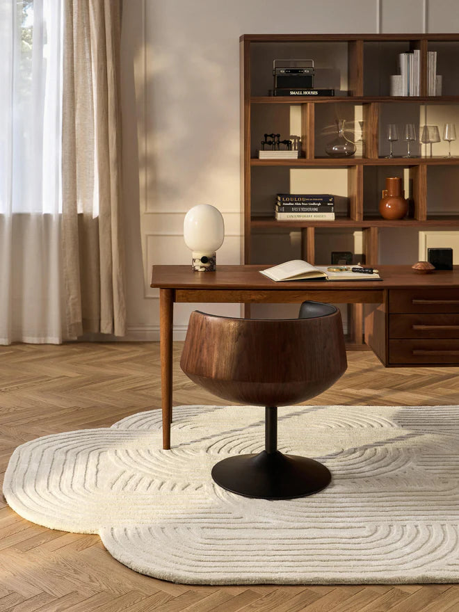 Ivory Color Hand-Tufted Irregular Rug