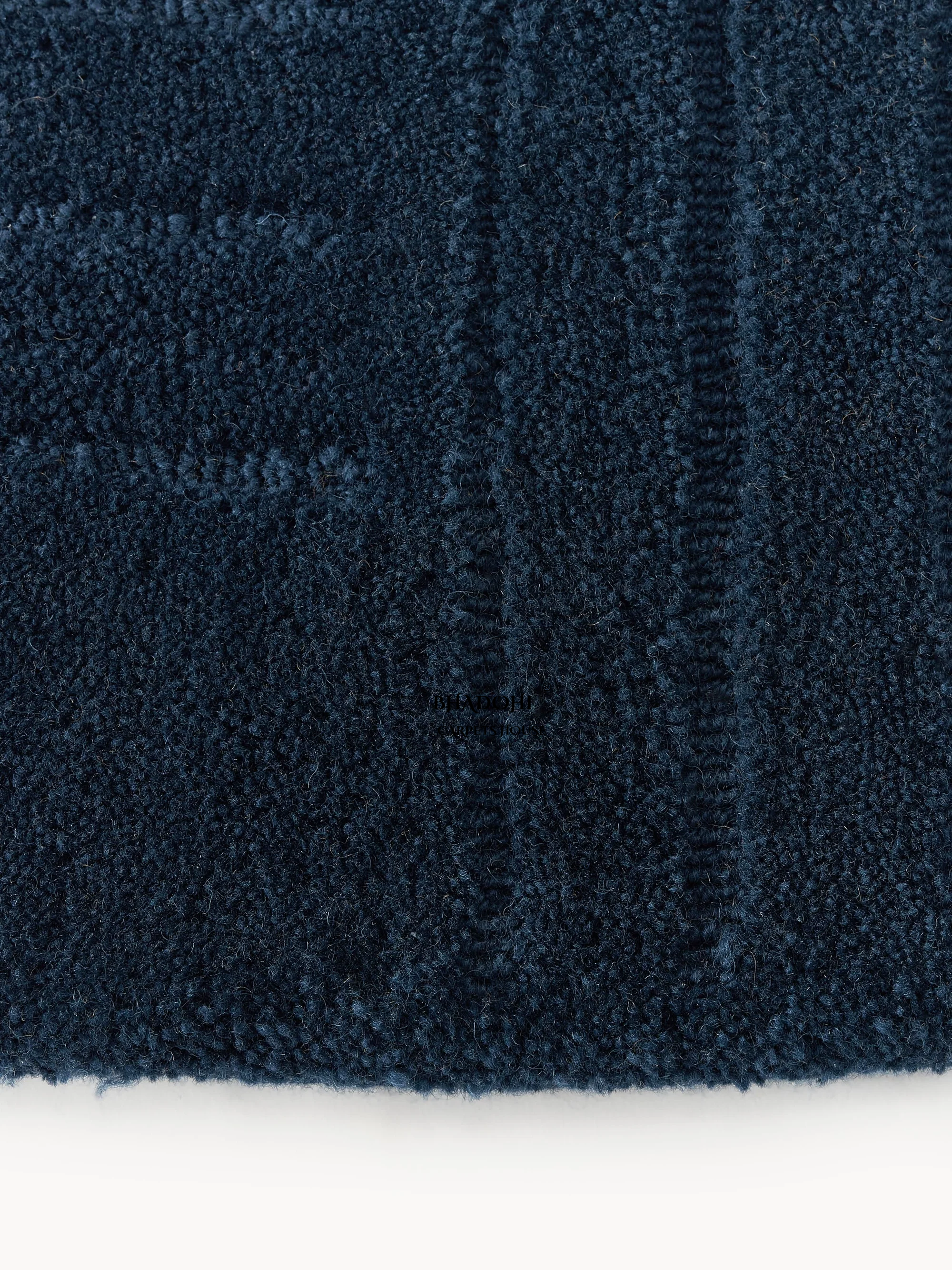 Navy Blue Hand Tufted Round Rug – Premium Carpet for Modern Homes