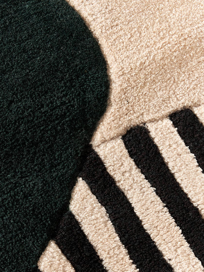 Multicolor Color Hand-Tufted Irregular Rug