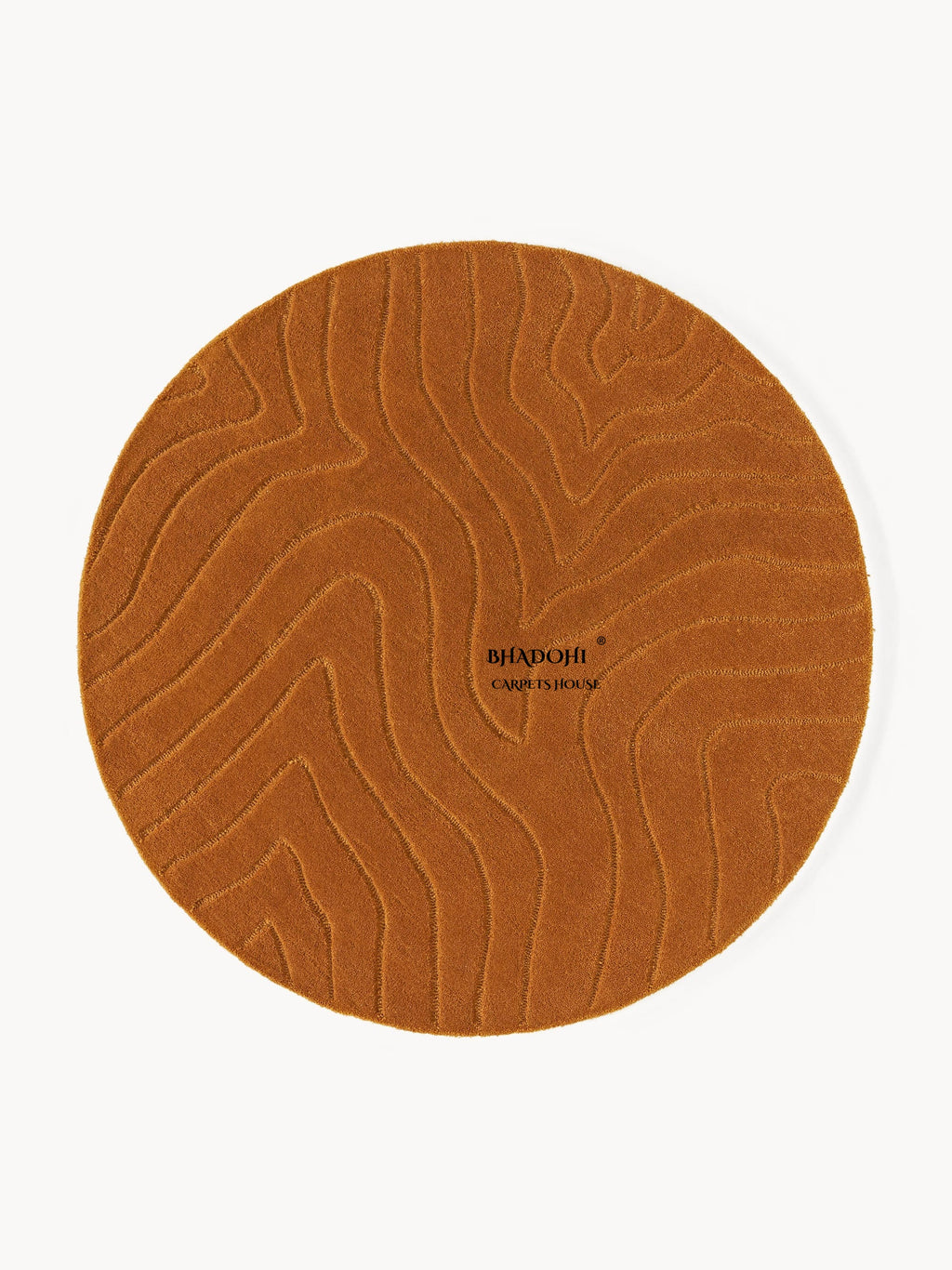 Bronze Hand Tufted Round Rug – Premium Carpet for Modern Homes