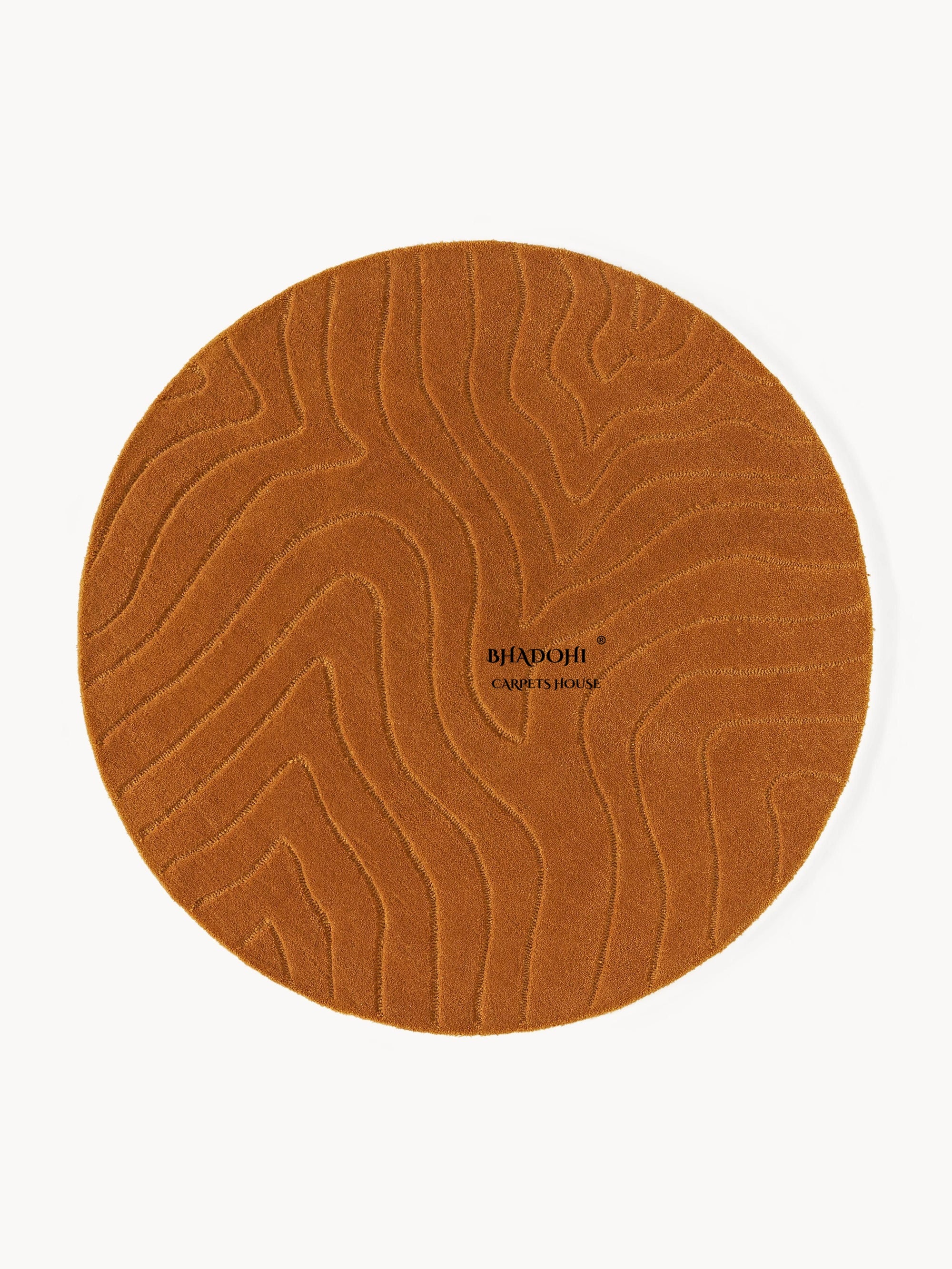 Bronze Hand Tufted Round Rug – Premium Carpet for Modern Homes