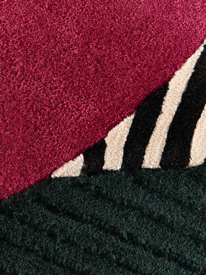 Multicolor Hand-Tufted Wool Rug