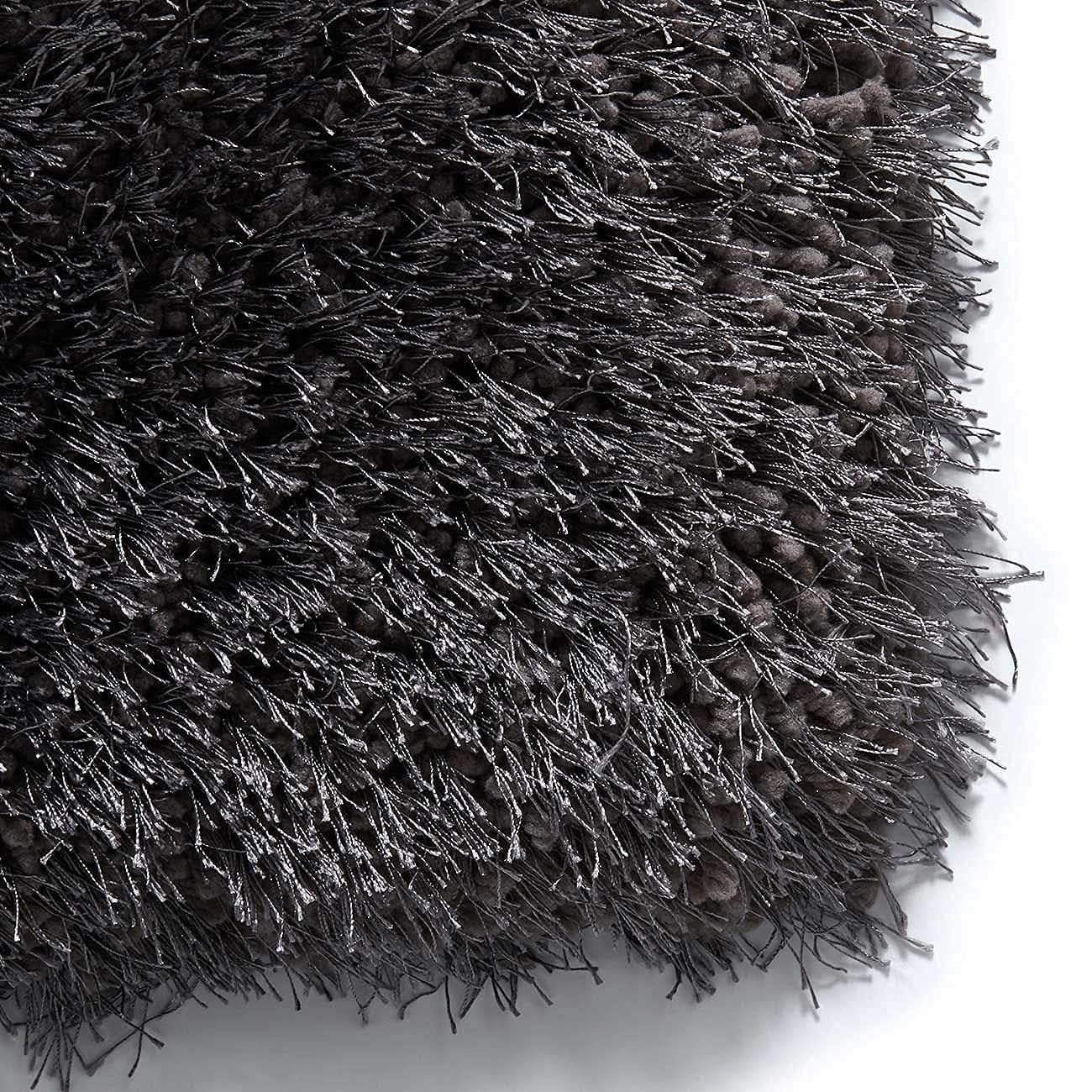 Dark Grey Nova Shaggy Carpet & Rug
