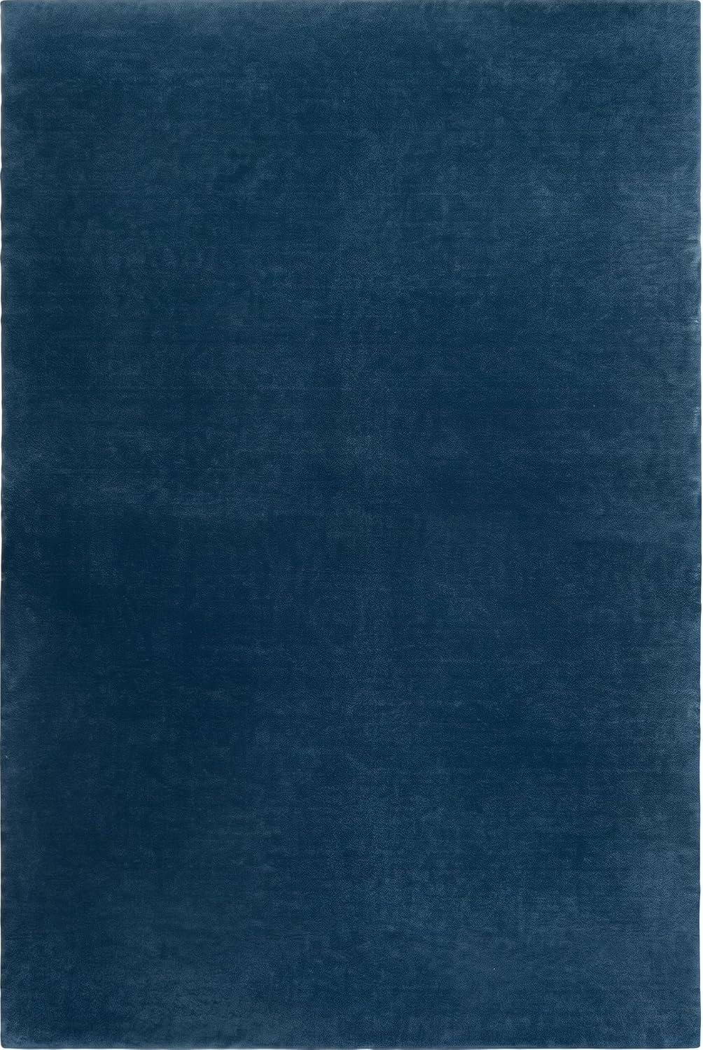 Deep Blue Color Wool Hand-tufted Solid Carpet & Rug