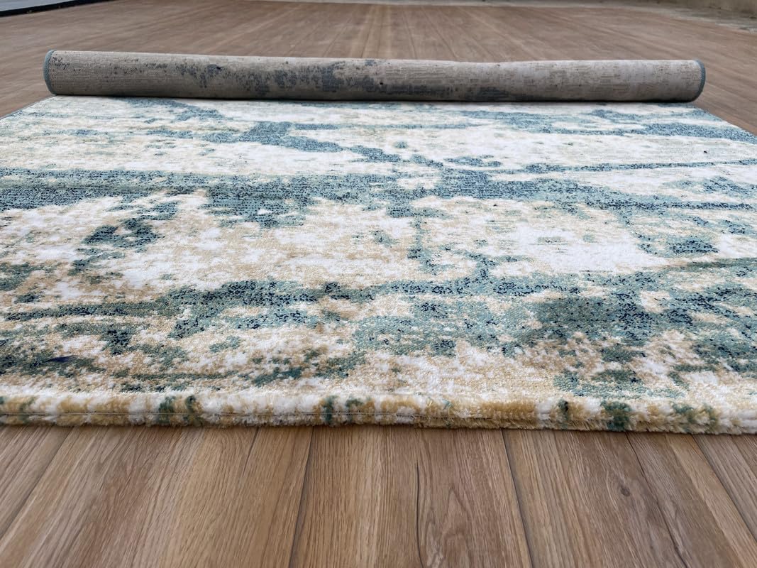 Designer Washable Modern Abstract Area Rug