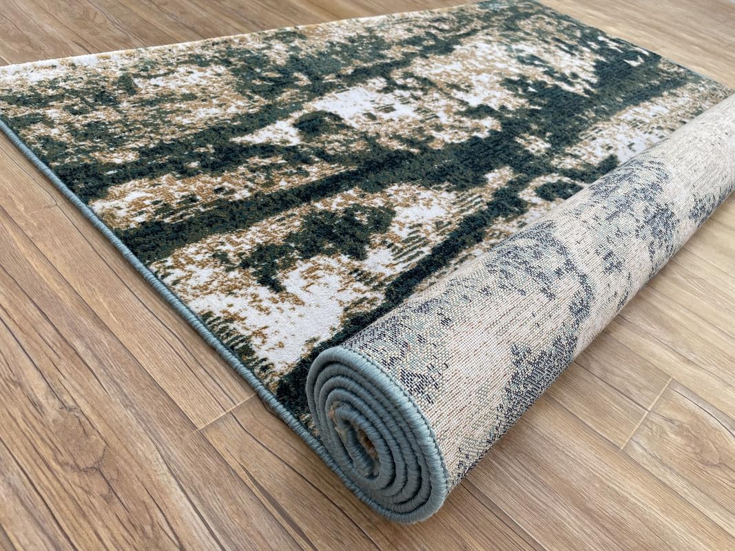 Designer Washable Modern Abstract Area Rug