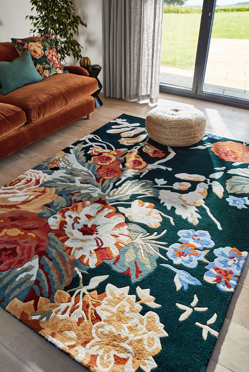 Floral Mirage Foliage Hand-Tufted Rug