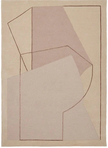 Beige Color Hand-Tufted 100% New Zealand Wool Rug