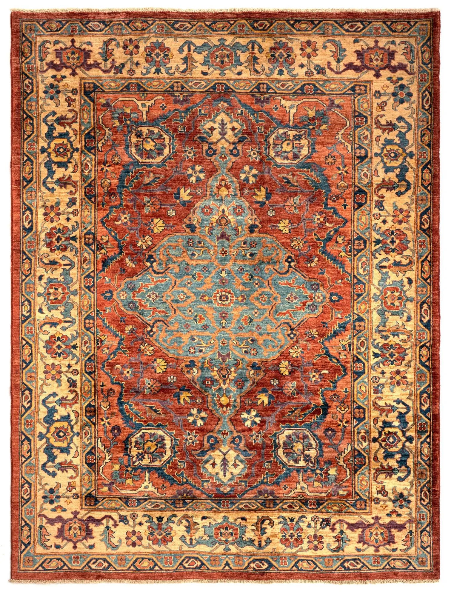 Grand Handloom Indo-Tabriz Hand-Knotted Rug