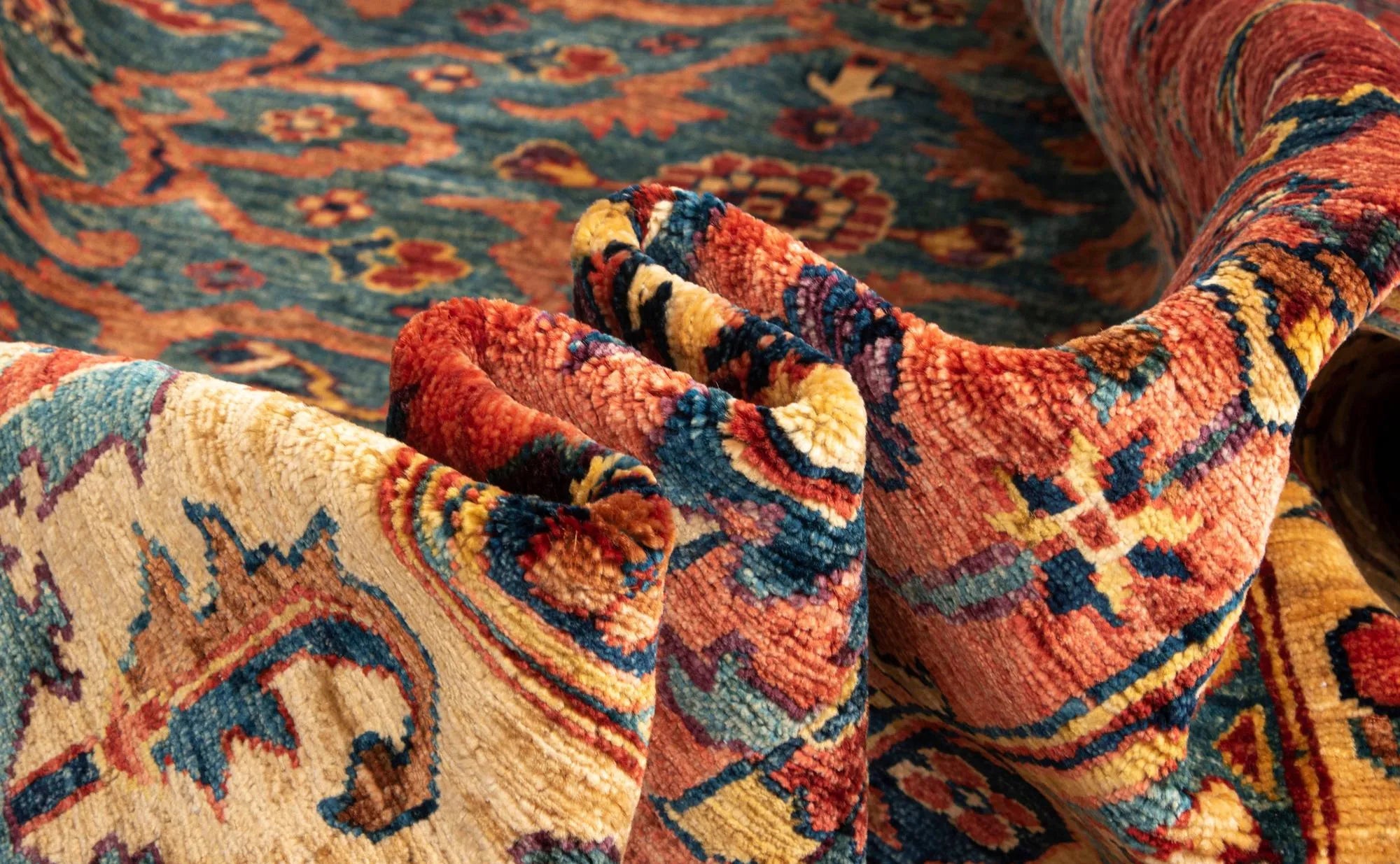 Grand Handloom Indo-Tabriz Hand-Knotted Rug