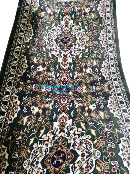 Green Turkish Janamaz Roll – Imported Masjid Carpet | 15mm Ultra Soft & Luxurious Mosque Prayer Mat