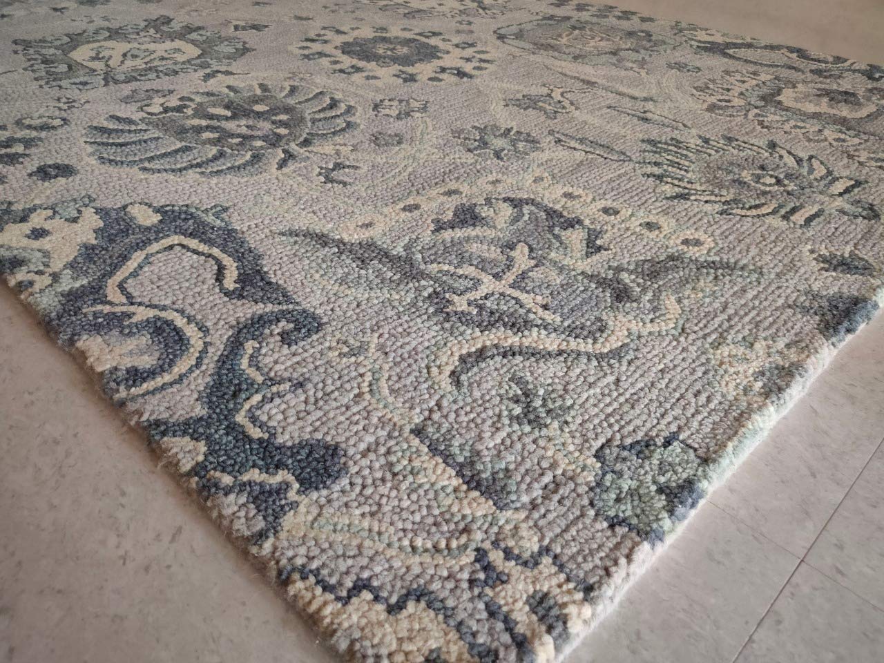 Grey Vintage Loop Carpet & Rug
