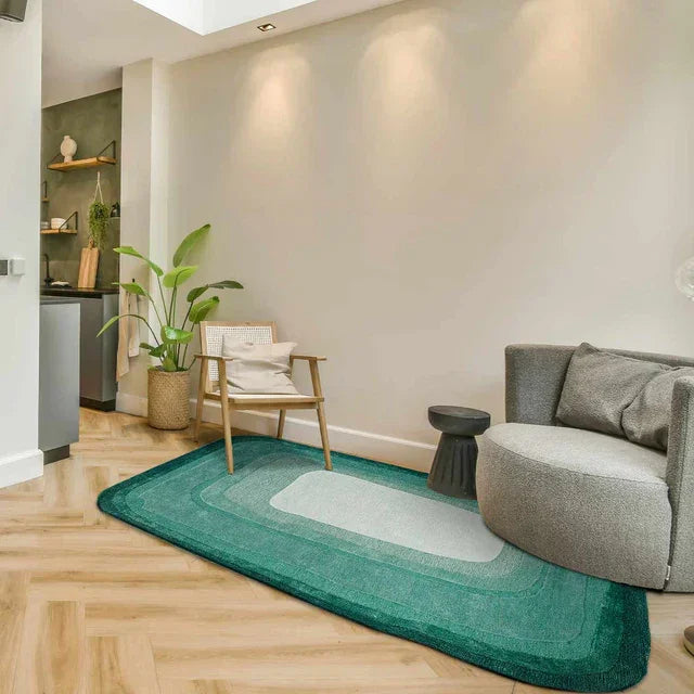 Harmony Green Irregular Rug