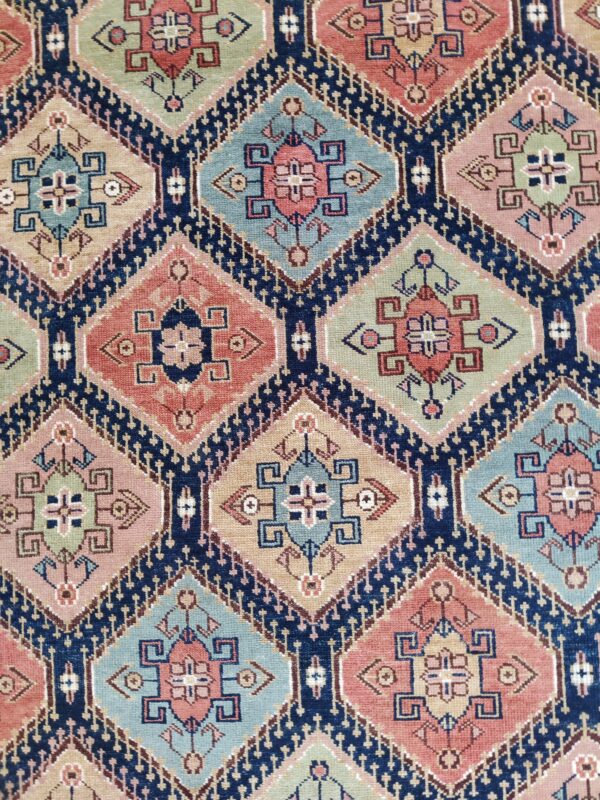 Black Oushak Hand-Knotted Wool Rug