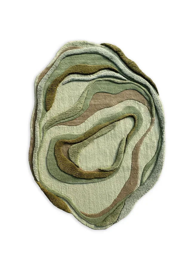 Iconic Green High Low Rug
