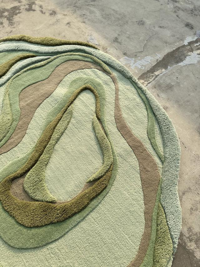 Iconic Green High Low Rug