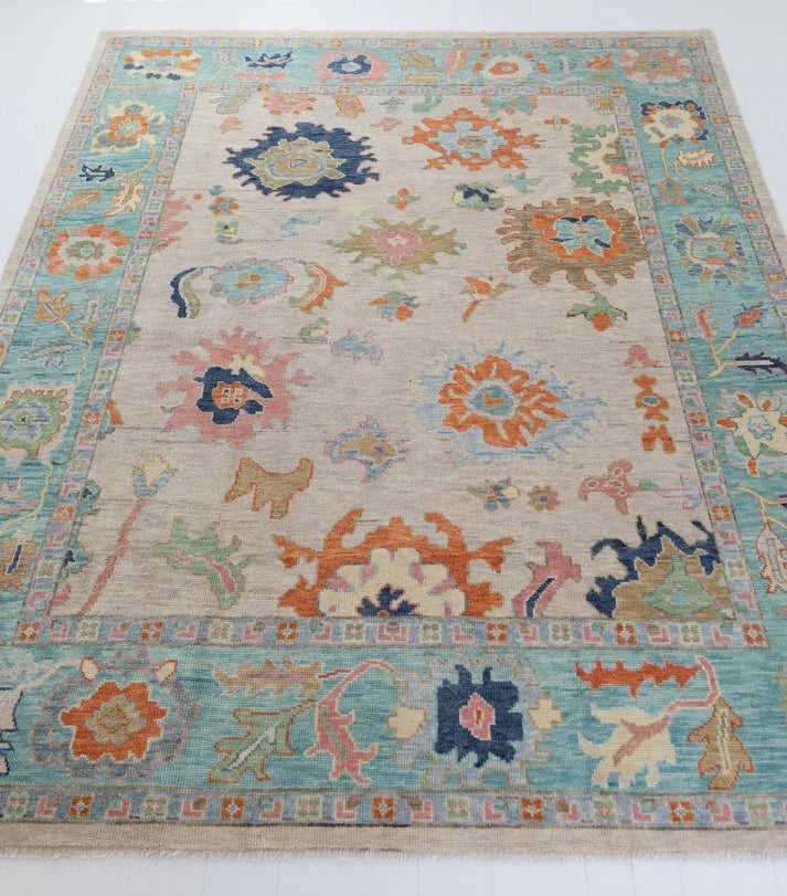 Imperial Charm Oushak Hand-Knotted Rug