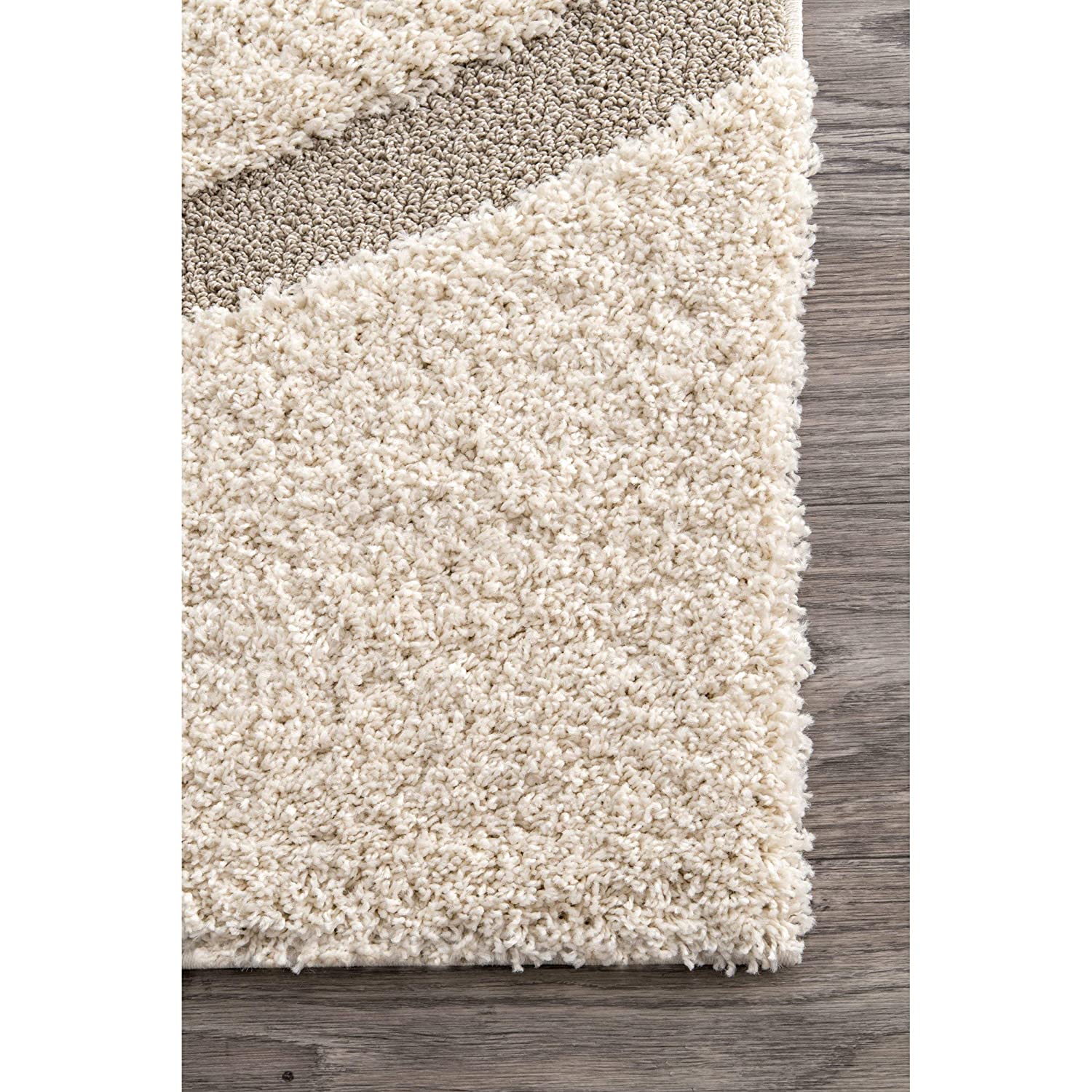 Cream Wave Shaggy Carpet | Soft & Fluffy Microfiber Area Rug
