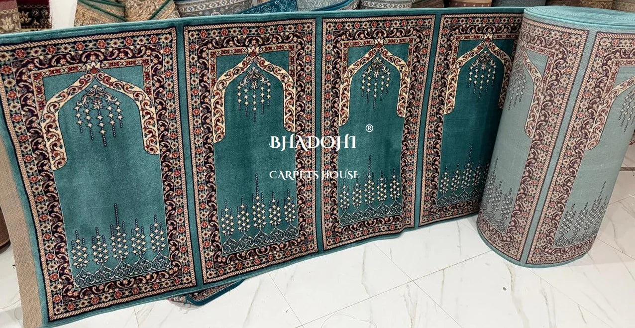 Turkish Janamaz Roll – Imported Masjid Carpet | 15 mm Ultra Soft & Luxurious Mosque Prayer Mat