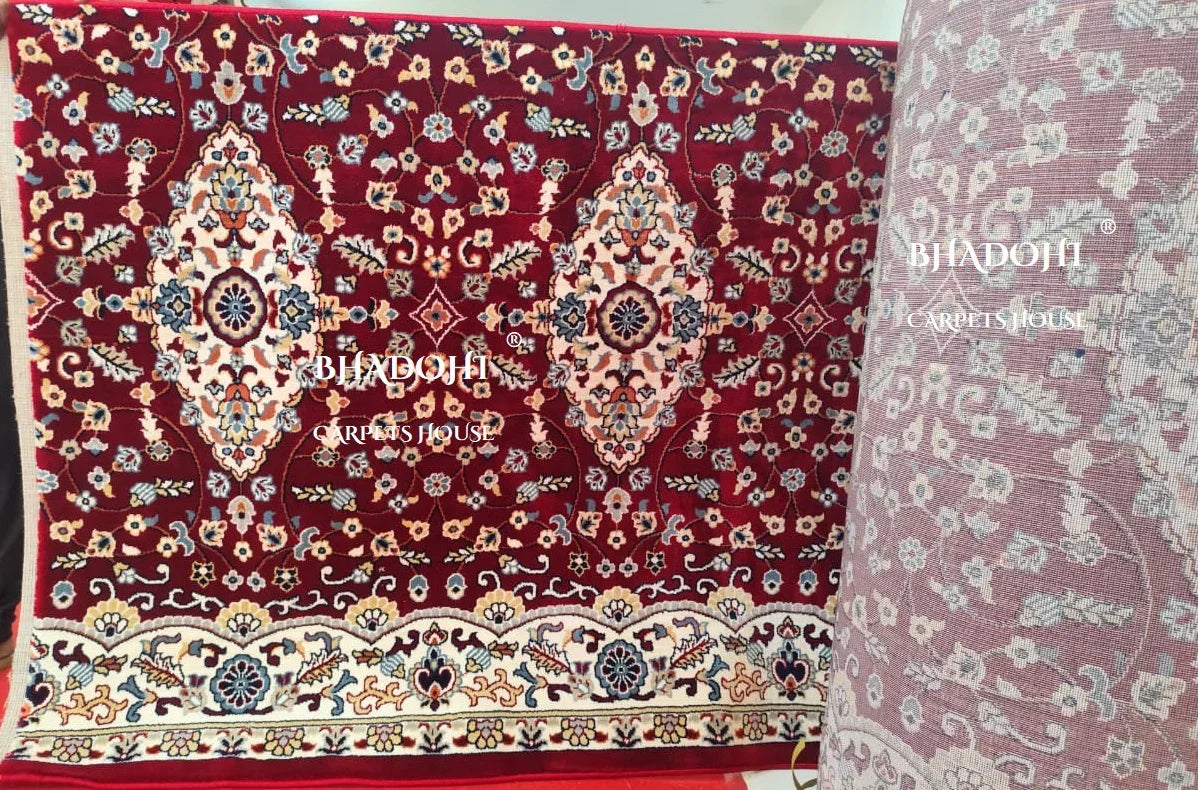 Maroon Turkish Janamaz Roll – Imported Masjid Carpet | 15 mm Ultra Soft & Luxurious Mosque Prayer Mat
