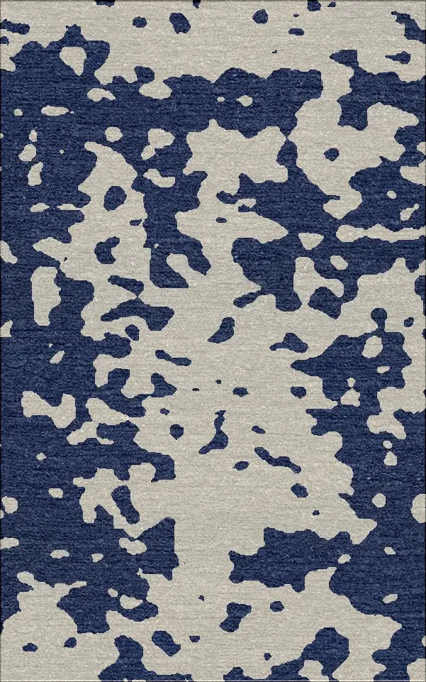Beige & Blue Color Hand-Tufted 100% New Zealand Wool Rug