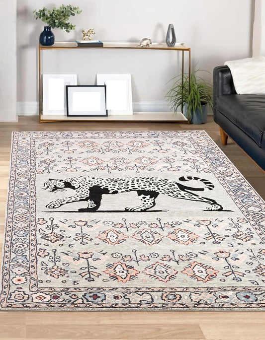 Jungle Shadows Handmade Tiger Carpet & Rug