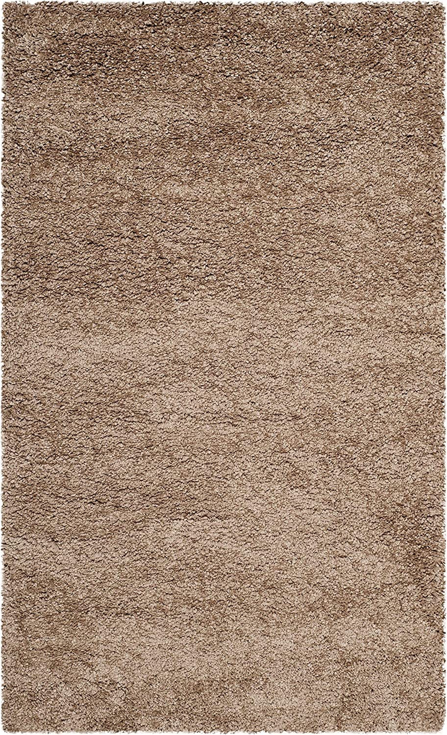 Lite Beige Velvy Shaggy Carpet & Rug