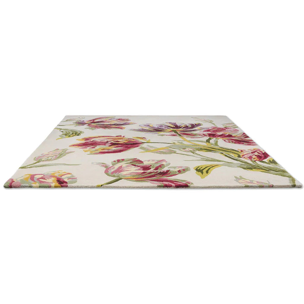 Luxe Blossom Foliage Hand-Tufted Rug