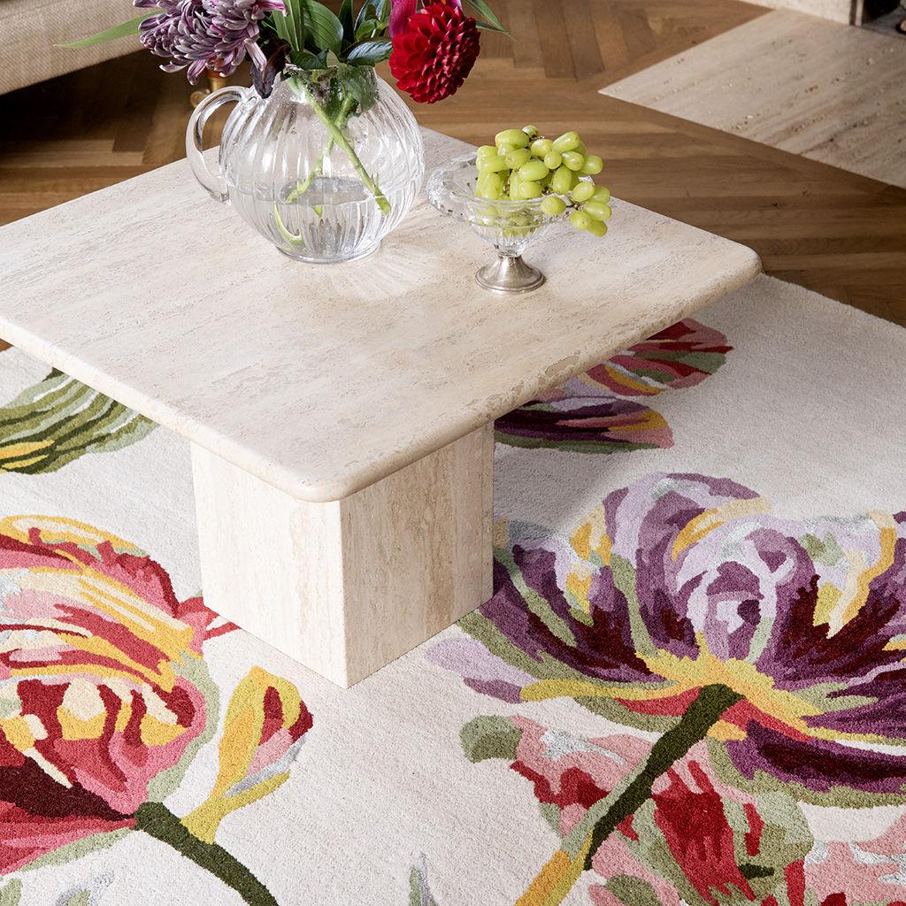 Luxe Blossom Foliage Hand-Tufted Rug