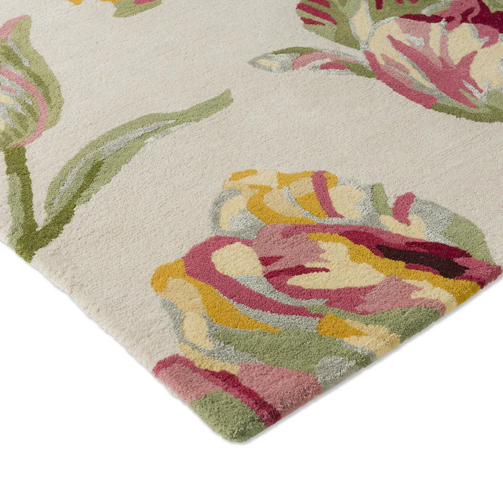 Luxe Blossom Foliage Hand-Tufted Rug