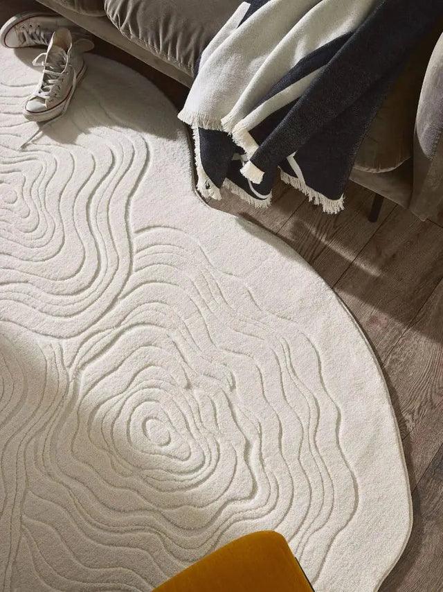 Luxe Ivory Irregular Carpets & Rug